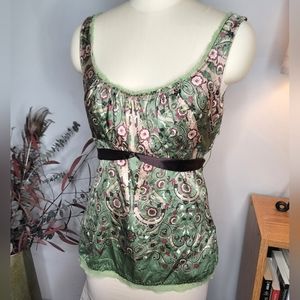 Elie Tahari Silk Top Floral Sleeveless